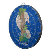 Cute happy pangolin anteater illustratie dartbord (Voorkant Rechts)