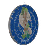 Cute happy pangolin anteater illustratie dartbord (Voorkant Links)