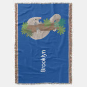 Cute happy pangolin anteater illustratie deken (Voorkant Verticaal)