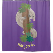 Cute happy pangolin anteater illustratie douchegordijn (Voorkant)