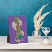 Cute happy pangolin anteater illustratie fotoplaat (Zijkant)