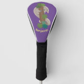 Cute happy pangolin anteater illustratie golfheadcover (Voorkant)
