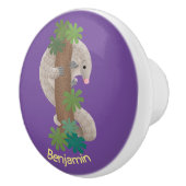Cute happy pangolin anteater illustratie keramische knop (Rechts)