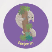 Cute happy pangolin anteater illustratie labels (Design 2)