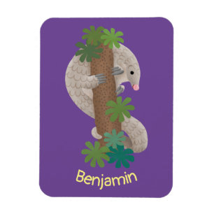 Cute happy pangolin anteater illustratie magneet