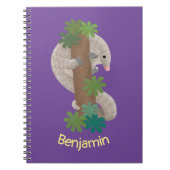 Cute happy pangolin anteater illustratie notitieboek (Voorkant)