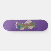 Cute happy pangolin anteater illustratie persoonlijk skateboard (Horizontaal)