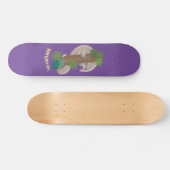 Cute happy pangolin anteater illustratie persoonlijk skateboard (Horizontaal)