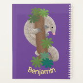 Cute happy pangolin anteater illustratie planner (Achterkant)