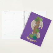 Cute happy pangolin anteater illustratie planner (Display)