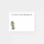 Cute happy pangolin anteater illustratie post-it® notes (Voorkant)