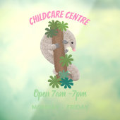 Cute happy pangolin anteater illustratie raamsticker (Vel 3)