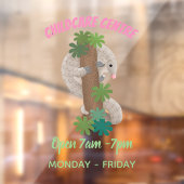 Cute happy pangolin anteater illustratie raamsticker (Vel 2)