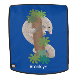 Cute happy pangolin anteater illustratie rugtassen