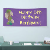 Cute happy pangolin anteater illustratie spandoek (Beurs)