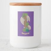 Cute happy pangolin anteater illustratie voedselcontainer etiket (Voorkant)