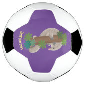 Cute happy pangolin anteater illustratie voetbal (Gedraaid)