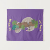 Cute happy pangolin anteater illustratie wandkleed (Voorkant (horizontaal))