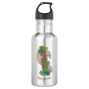 Cute happy pangolin anteater illustratie waterfles