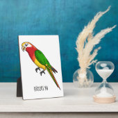 Cute happy parrot cartoon illustratie fotoplaat (Zijkant)