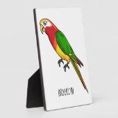 Cute happy parrot cartoon illustratie fotoplaat (Zijkant)