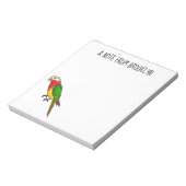 Cute happy parrot cartoon illustratie notitieblok (Linkerzijde)