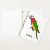 Cute happy parrot cartoon illustratie planner (Display)