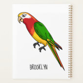 Cute happy parrot cartoon illustratie planner (Achterkant)