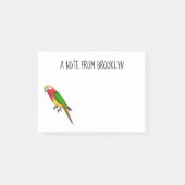 Cute happy parrot cartoon illustratie post-it® notes (Voorkant)