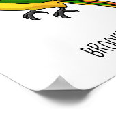 Cute happy parrot cartoon illustratie poster (Hoek)