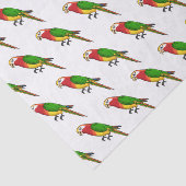 Cute happy parrot cartoon illustratie tissuepapier (Detail)