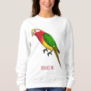 Cute happy parrot cartoon illustratie trui