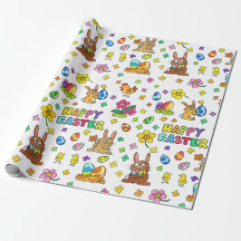Cute Happy Pasen Cadeaupapier