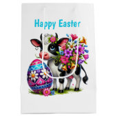 Cute Happy Pasen koe aanpasbaar Medium Cadeauzakje (Achterkant)