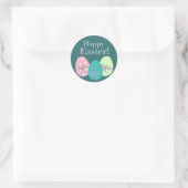 Cute Happy Pasen Ronde Sticker (Tas)