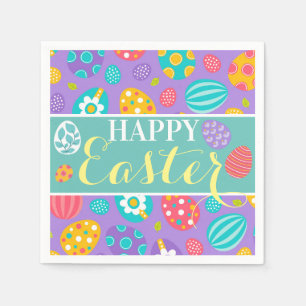Cute Happy Pasen Servet