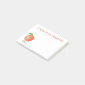 Cute happy peach, gewoon perachy cartoon illustrat post-it® notes (Schuin)