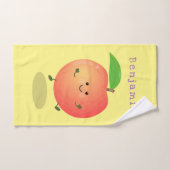 Cute happy peach yellow cartoon bad handdoek (Handdoek)