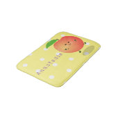 Cute happy peach yellow cartoon badmat (Gekanteld)