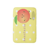 Cute happy peach yellow cartoon badmat (Voorkant Verticaal)