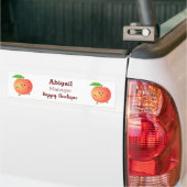 Cute happy peach yellow cartoon bumpersticker (Op Truck)