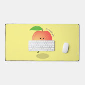 Cute happy peach yellow cartoon bureaumat (Keyboard & Muis)