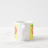 Cute happy peach yellow cartoon espresso kop (Achterkant)