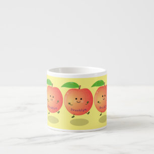 Cute happy peach yellow cartoon espresso kop