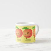Cute happy peach yellow cartoon espresso kop (Voorkant rechts)