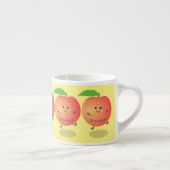 Cute happy peach yellow cartoon espresso kop (Rechts)