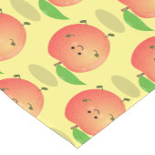 Cute happy peach yellow cartoon korte tafelloper (Hoek)