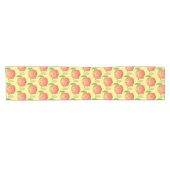 Cute happy peach yellow cartoon korte tafelloper (Horizontaal)