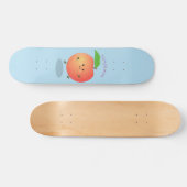 Cute happy peach yellow cartoon persoonlijk skateboard (Horizontaal)