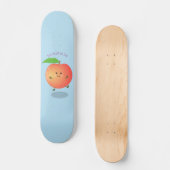 Cute happy peach yellow cartoon persoonlijk skateboard (Voorkant)